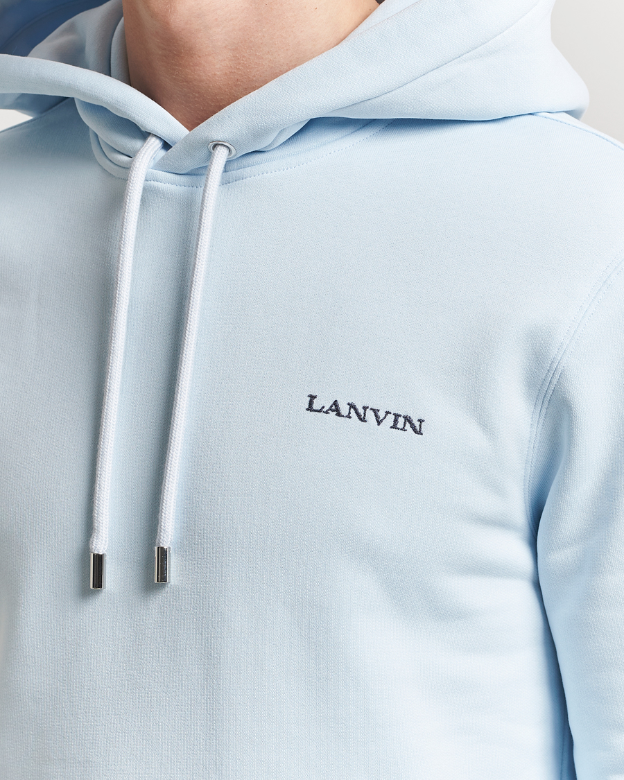 Herren | Pullover | Lanvin | Bouclette Logo Hoodie Chambray