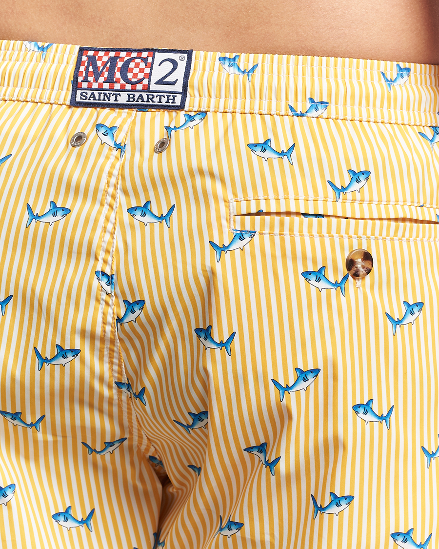 Herren | Badehosen | MC2 Saint Barth | Printed Swim Shorts Yellow Malie Stripes