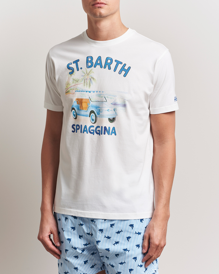 Herren | T-Shirts | MC2 Saint Barth | Printed Cotton T-Shirt Spiaggina