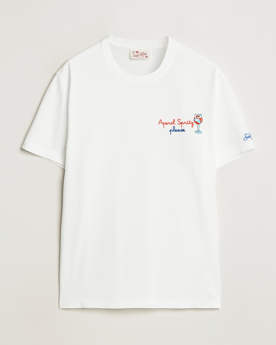 Herren | T-Shirts | MC2 Saint Barth | Printed Cotton T-Shirt Spritz Please