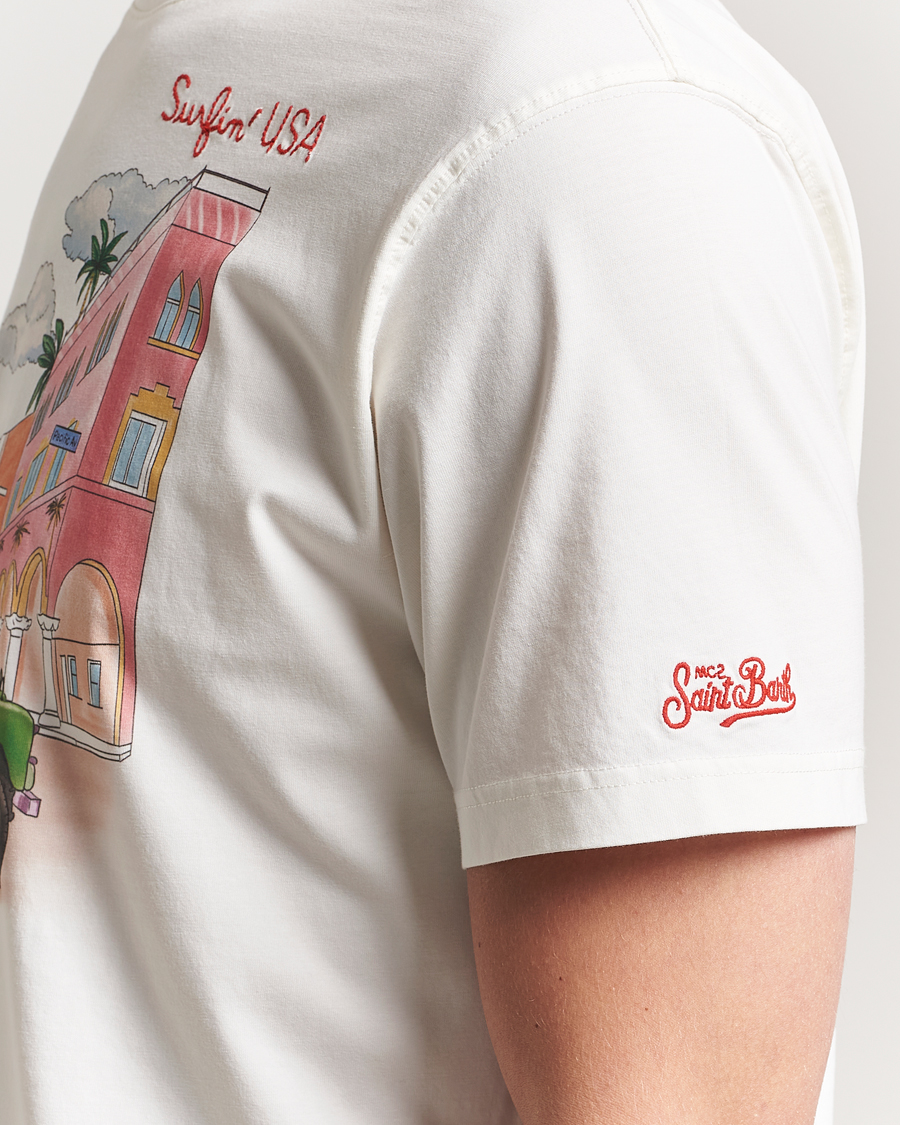 Herren | T-Shirts | MC2 Saint Barth | Printed Cotton T-Shirt Surfing USA
