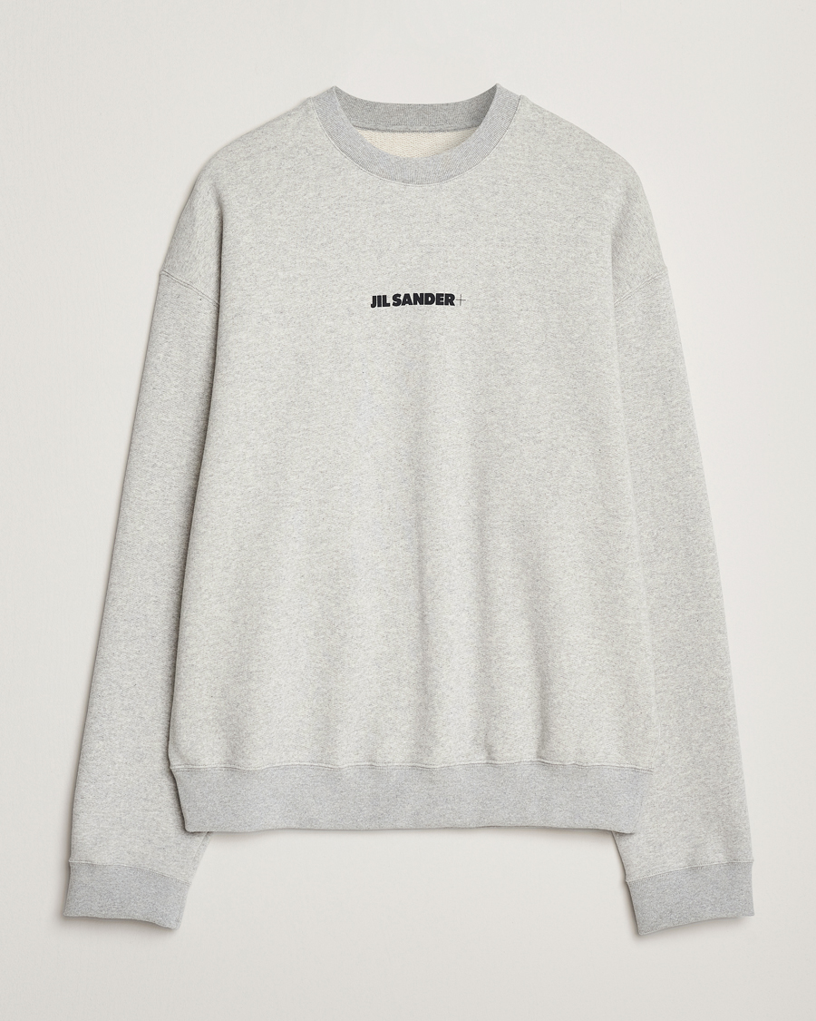 Herren | Pullover | Jil Sander | Small Logo Sweatshirt Light Grey Melange