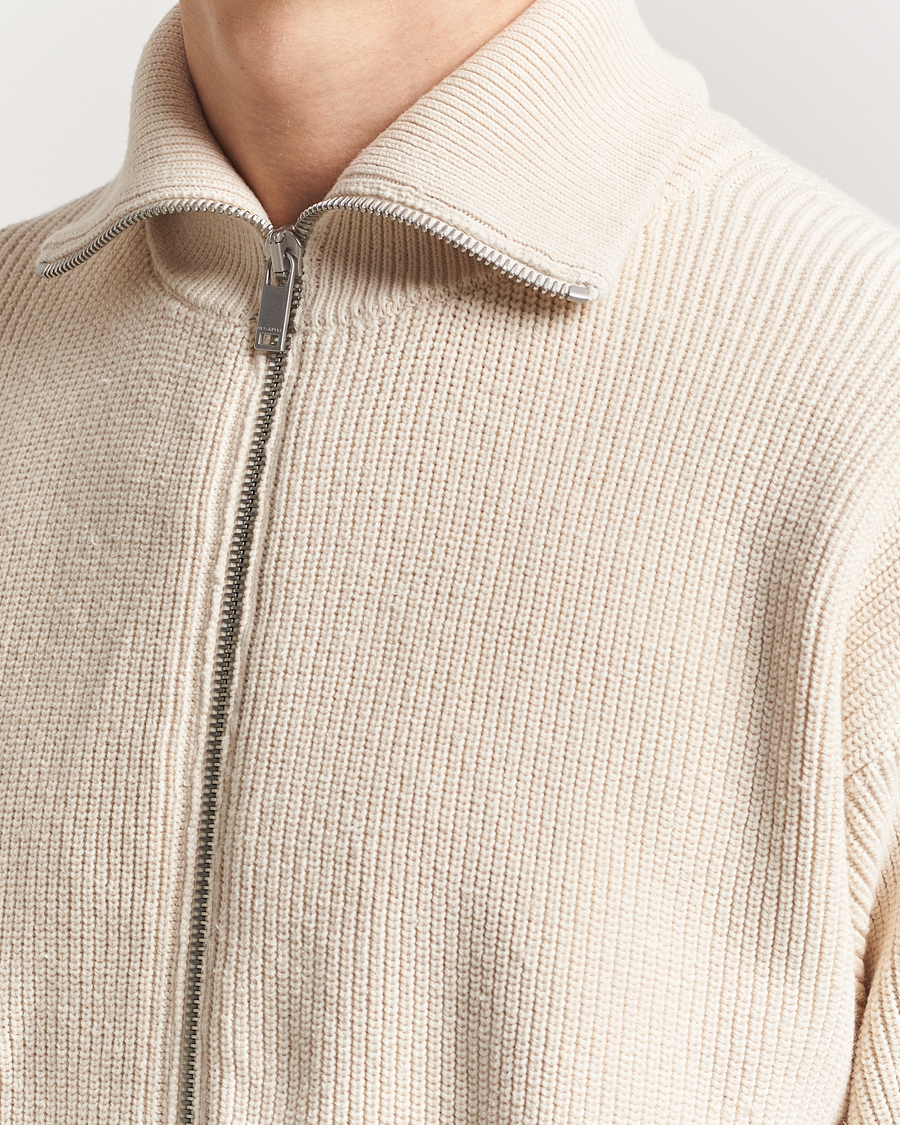 Herren | Pullover | Jil Sander | Rib Full Zip Cardigan Porcelain