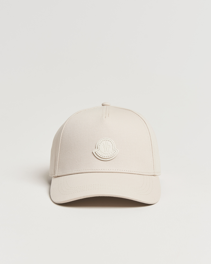 Herren | Moncler Tonal Logo Cap Beige | Moncler | Tonal Logo Cap Beige