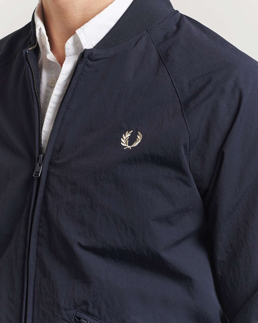 Herren | Jacken | Fred Perry | Textured Tennis Bomber Jacket Navy