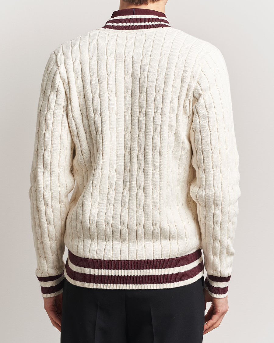 Herren | Pullover | Fred Perry | Cable Knitted Tennis Sweater Ecru