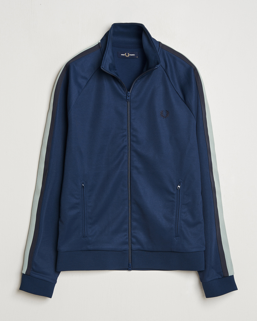 Herren | Pullover | Fred Perry | Two Color Taped Track Jacket Tennis Blue