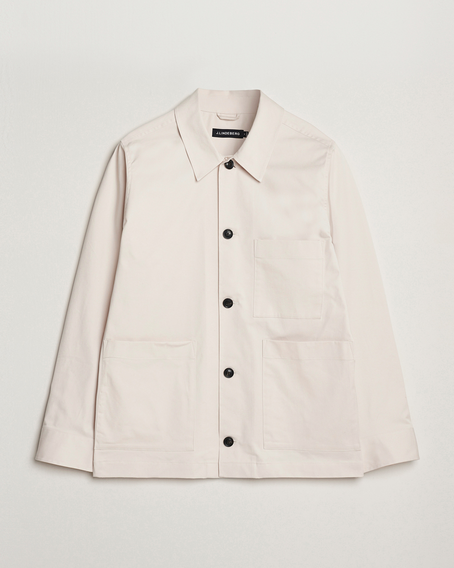 Herren | Hemden | J.Lindeberg | Easton Cotton Overshirt Moonbeam