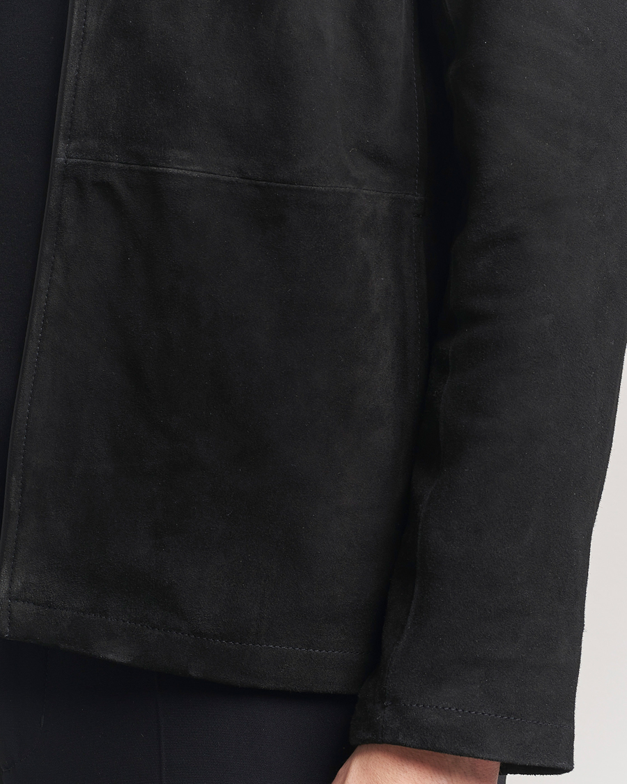 Herren | Jacken | J.Lindeberg | Jonah Suede Overshirt Black