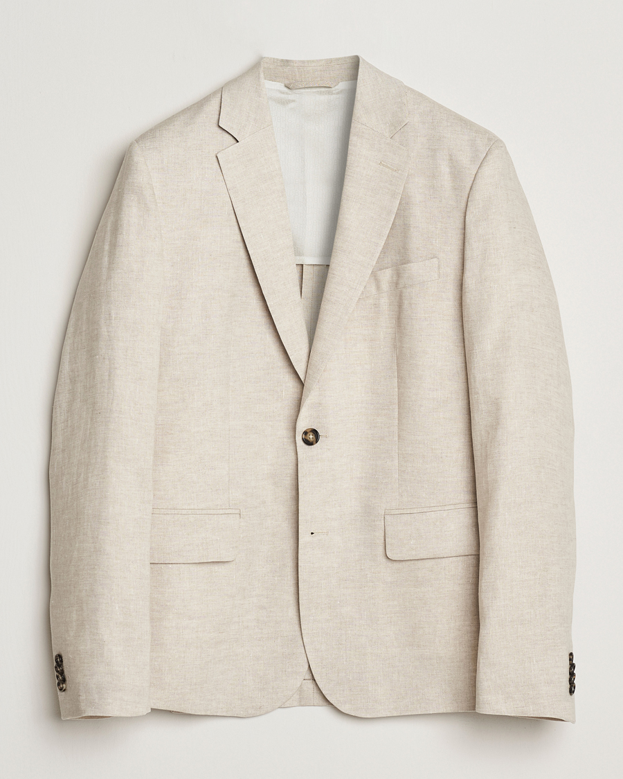 Herren | Sakkos | J.Lindeberg | Elton Super Linen Blazer Moonbeam