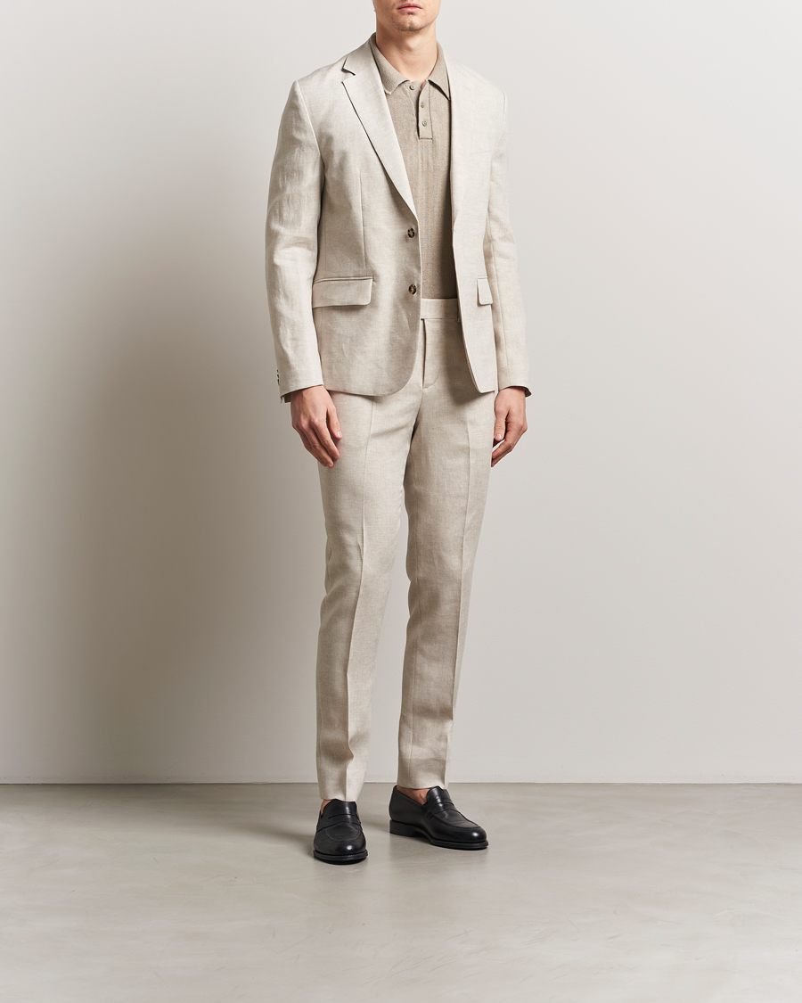 Herren | Sakkos | J.Lindeberg | Elton Super Linen Blazer Moonbeam