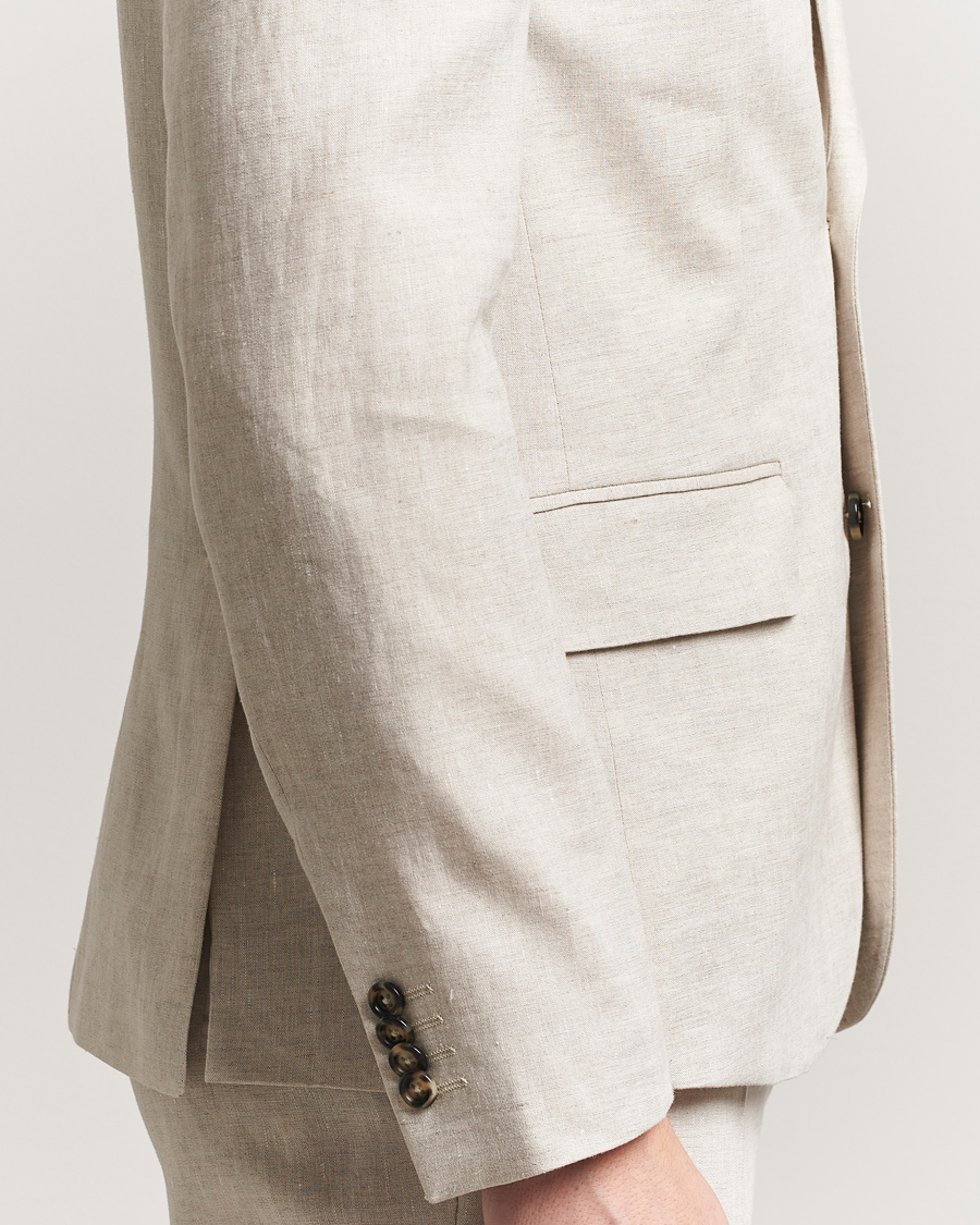 Herren | Sakkos | J.Lindeberg | Elton Super Linen Blazer Moonbeam