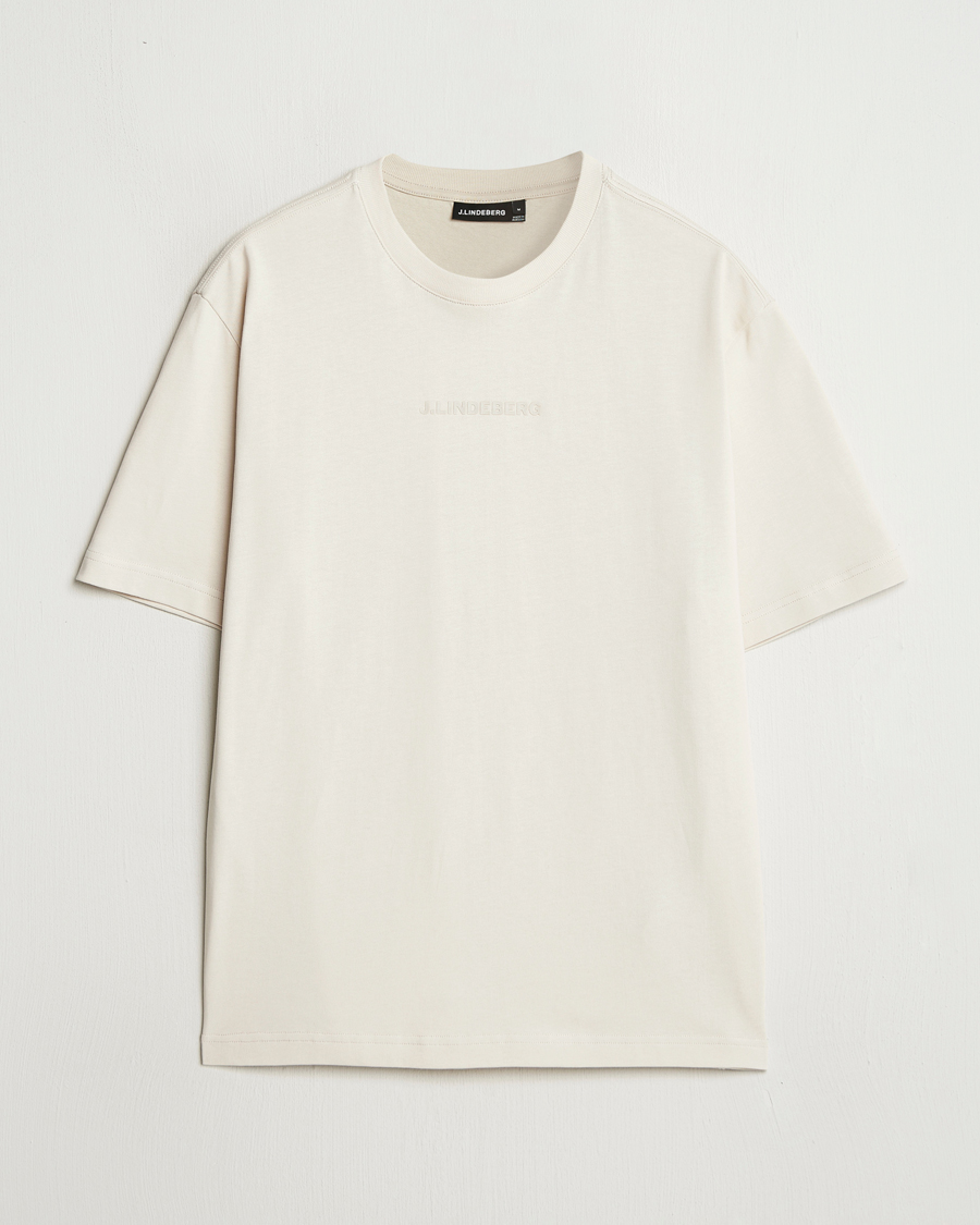 Herren | T-Shirts | J.Lindeberg | Hale Heavy Logo T-Shirt Moonbeam