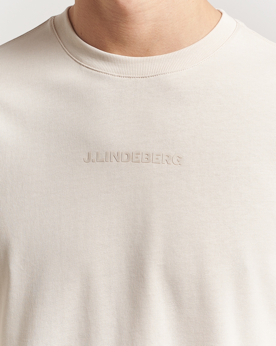 Herren | T-Shirts | J.Lindeberg | Hale Heavy Logo T-Shirt Moonbeam