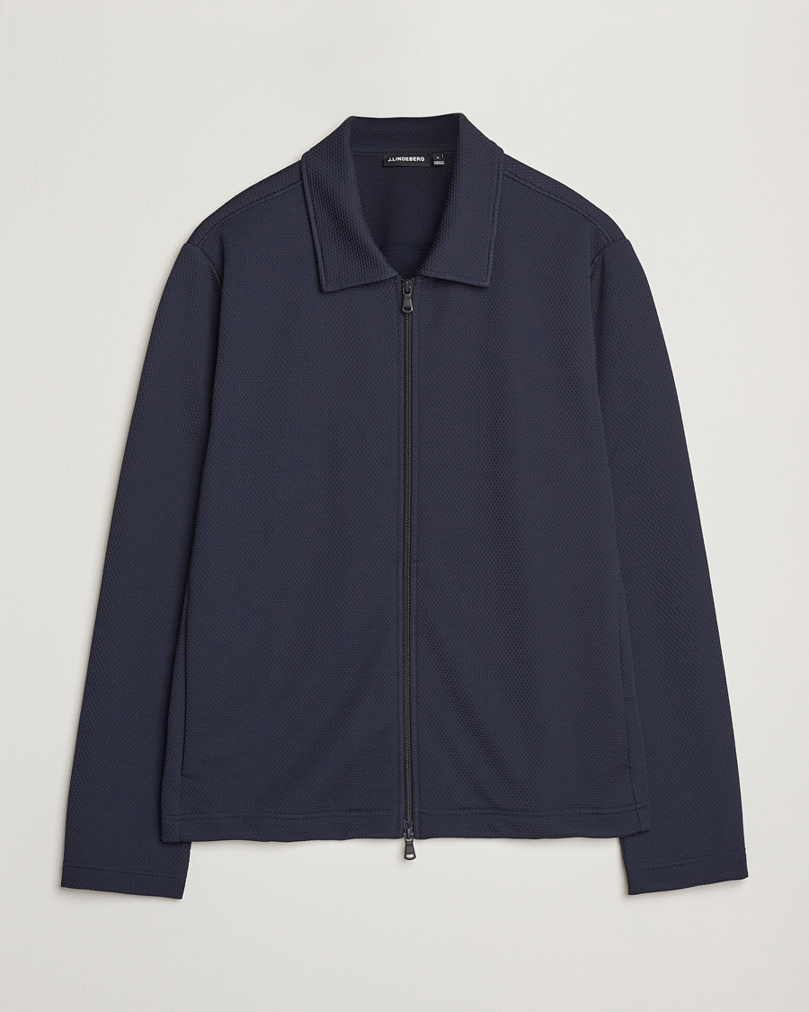 Herren | Pullover | J.Lindeberg | Lansa Jersey Zip Jacket Navy