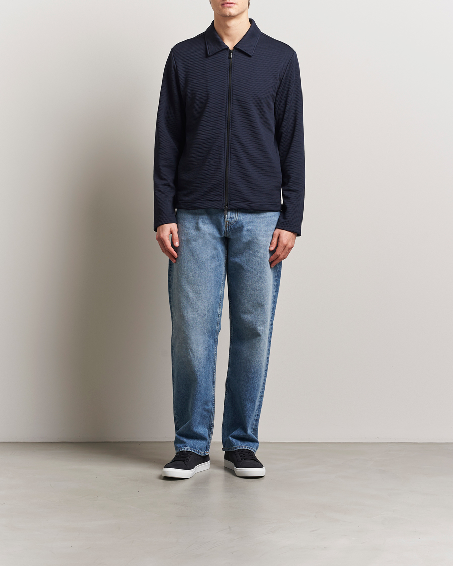 Herren | Pullover | J.Lindeberg | Lansa Jersey Zip Jacket Navy