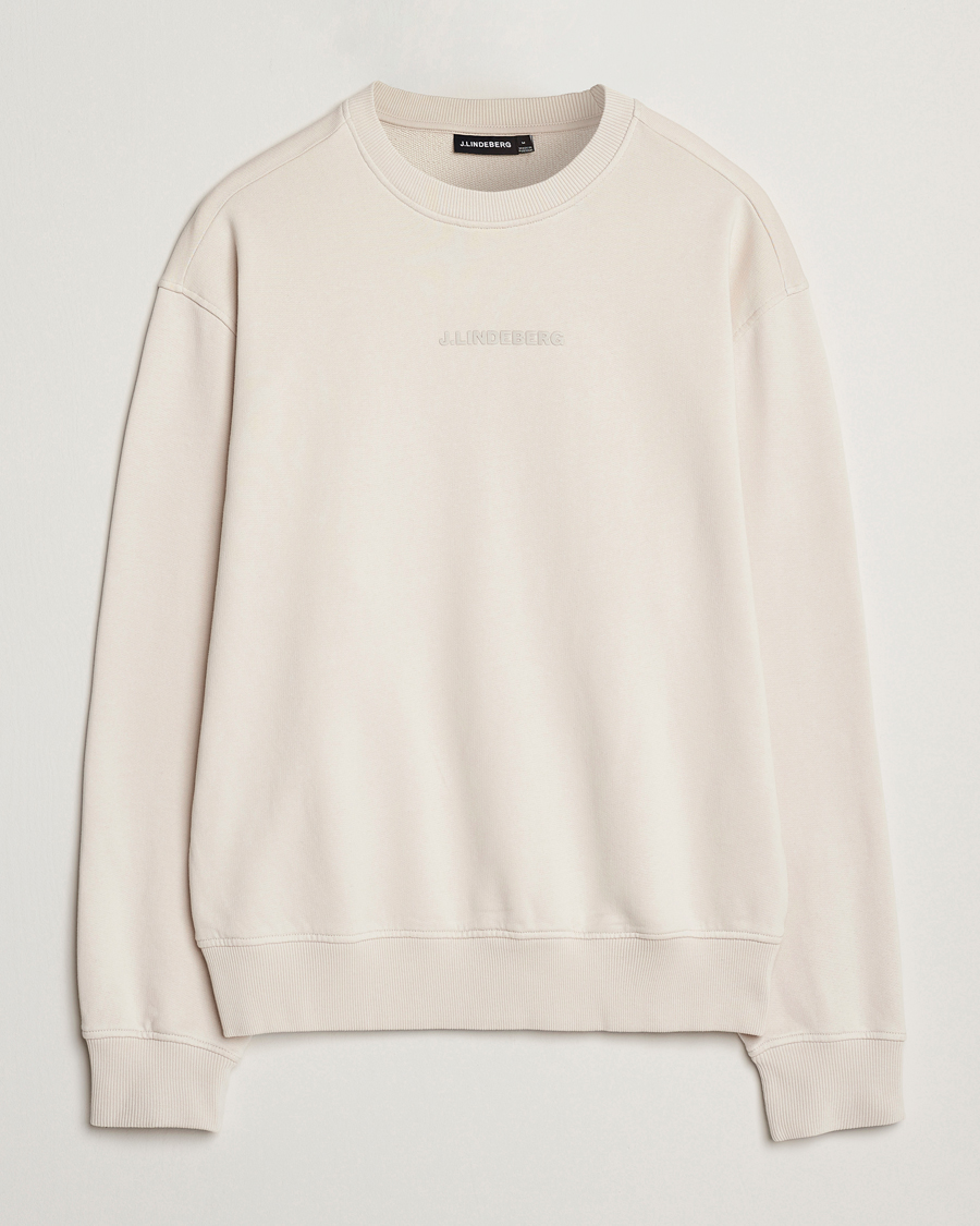 Herren | Pullover | J.Lindeberg | Callan Cotton Crew Neck Moonbeam