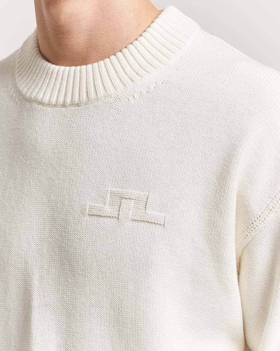 Herren | Pullover | J.Lindeberg | Eddy Cotton/Wool Crewneck White
