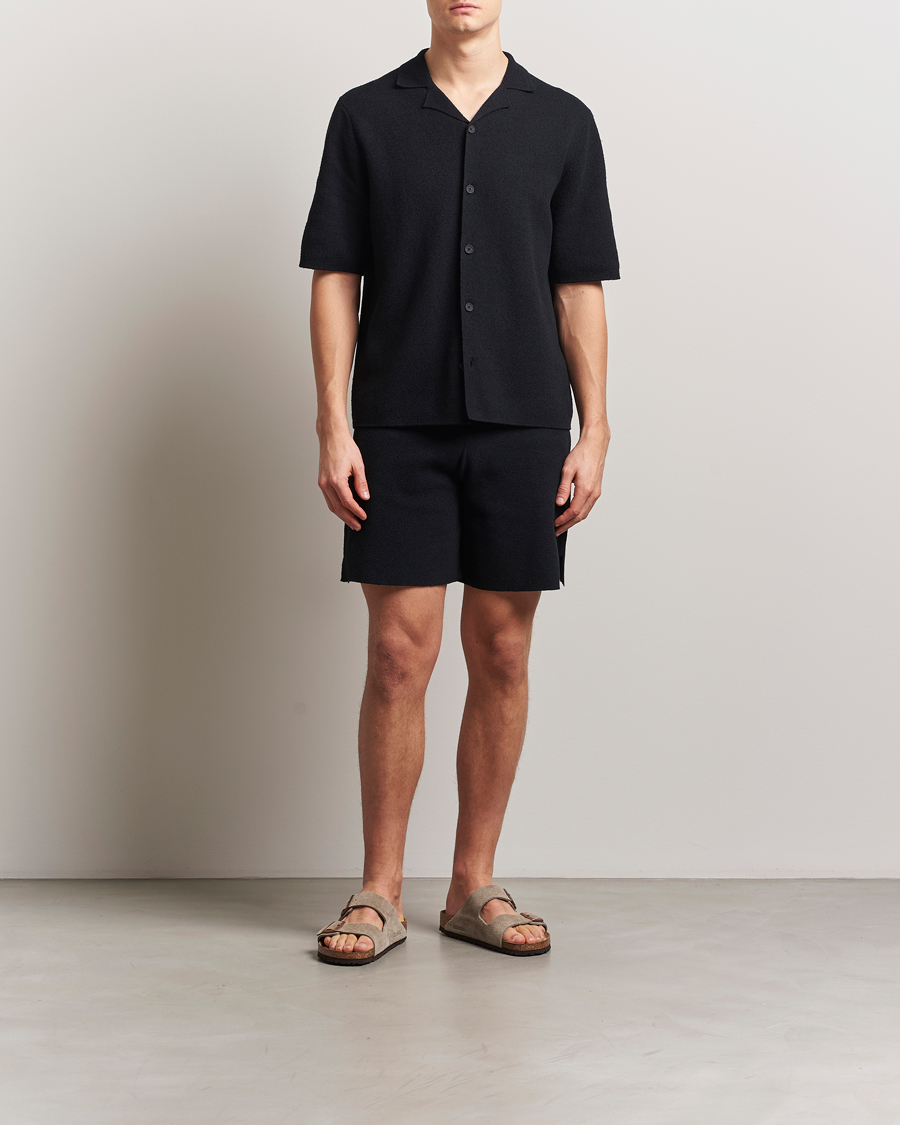 Herren | Hemden | J.Lindeberg | Sal Knitted Boucle Shirt Black