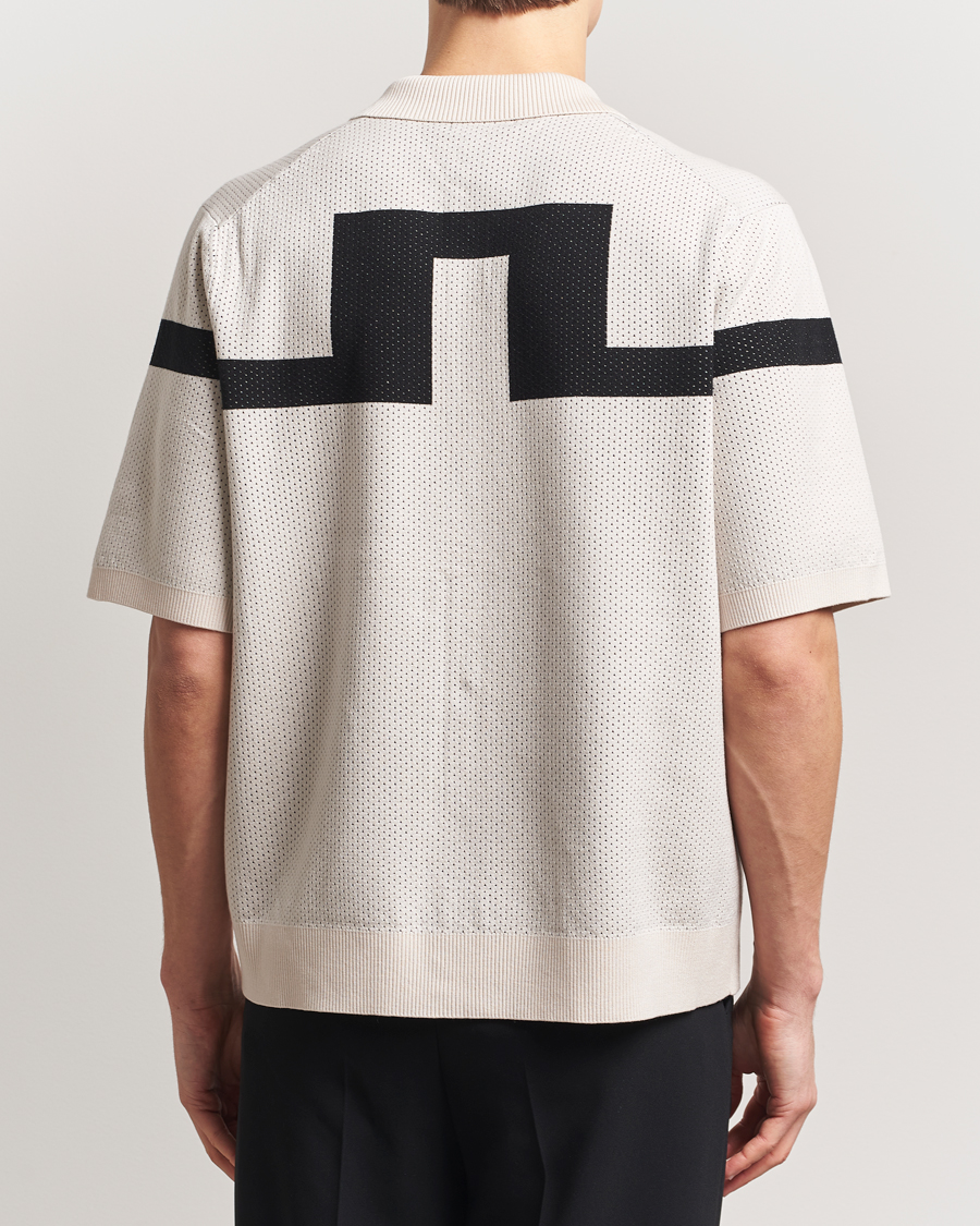 Herren | Hemden | J.Lindeberg | Rayne Short Sleeve Knitted Shirt Moonbeam