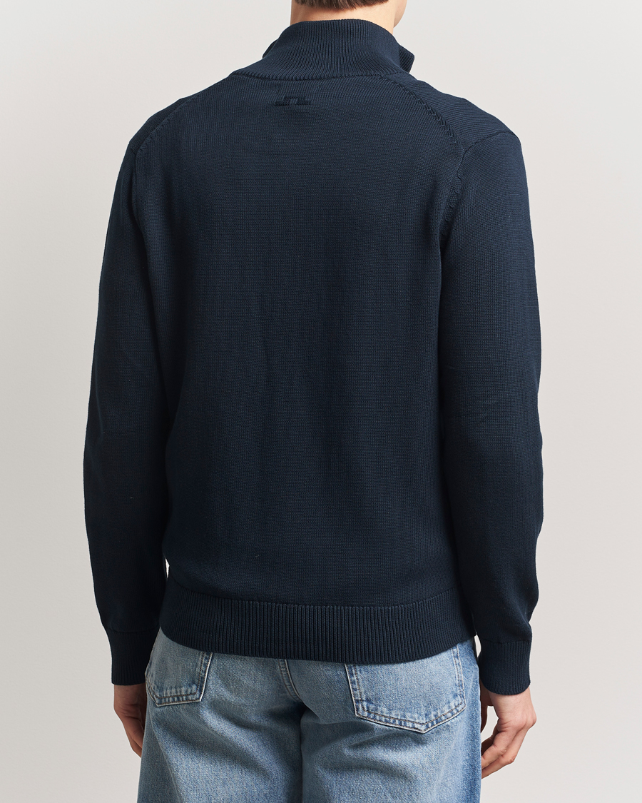 Herren | Pullover | J.Lindeberg | Alexis Full Zip Cotton Cardigan Navy