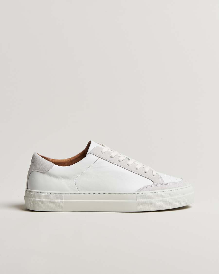 Herren | J.Lindeberg Art Signature Leather Sneaker White | J.Lindeberg | Art Signature Leather Sneaker White