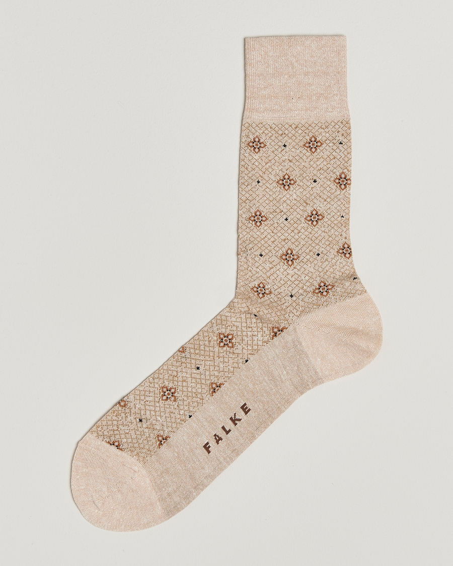 Herren | Unterwäsche | Falke | Mosaic Linen/Cotton Sock Creme