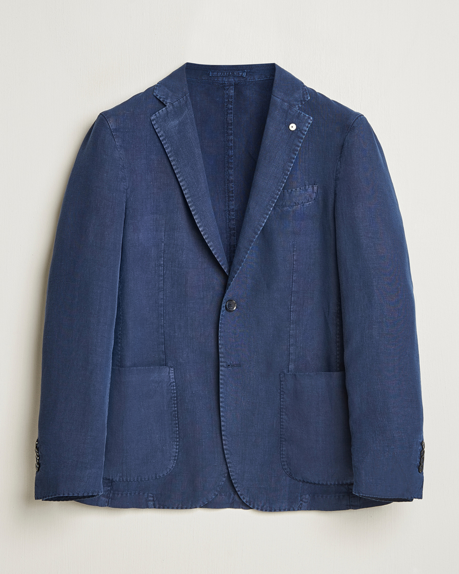 Herren | Sakkos | L.B.M. 1911 | Jack Regular Fit Linen Blazer Navy