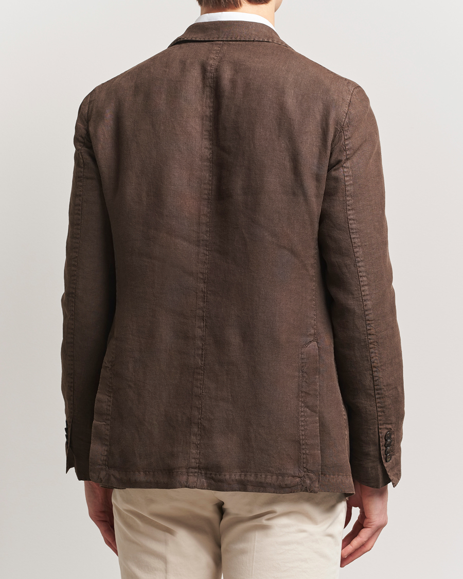 Herren | Sakkos | L.B.M. 1911 | Jack Regular Fit Linen Blazer Dark Brown