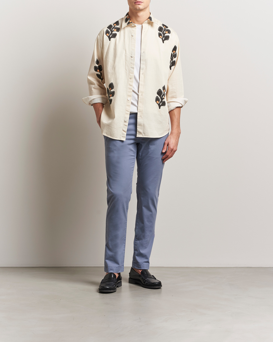 Herren | Hosen | Jacob Cohën | Bobby Cotton Gabardine Chinos Azure