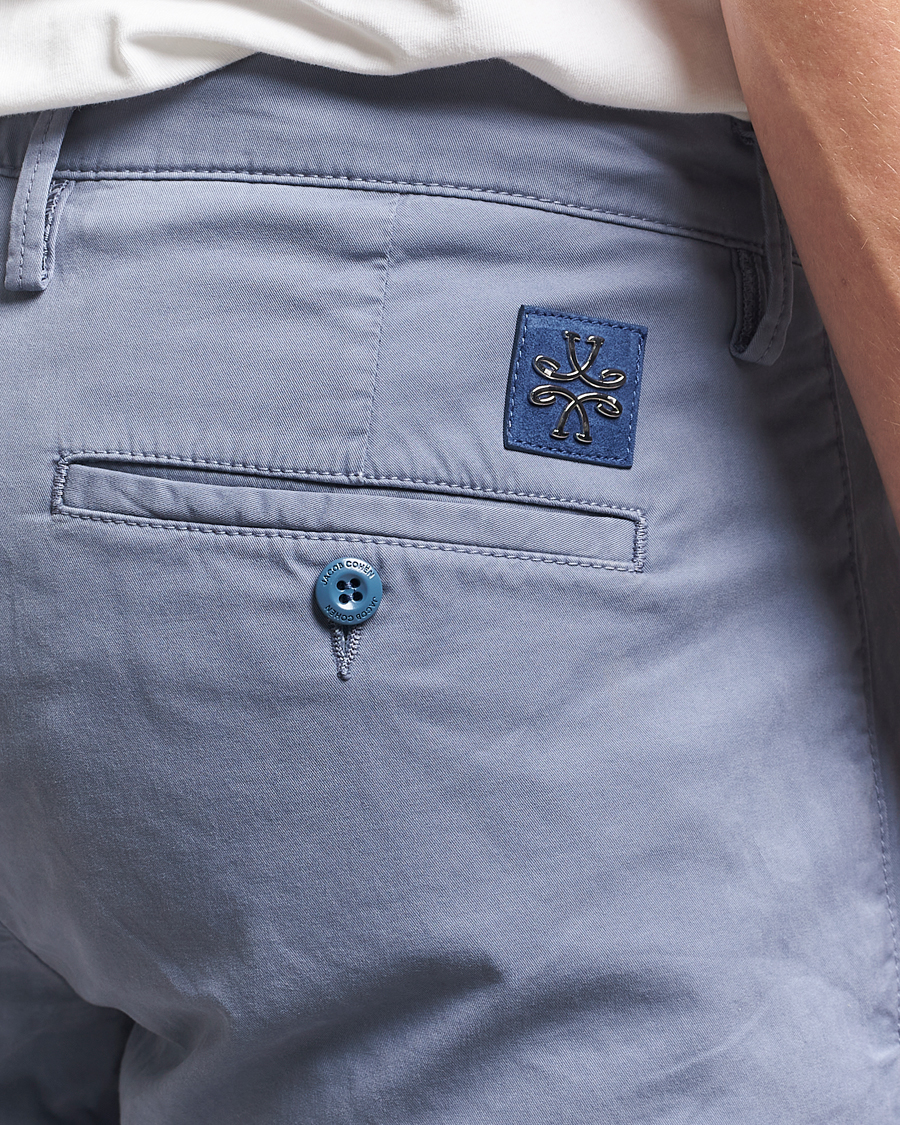 Herren | Hosen | Jacob Cohën | Bobby Cotton Gabardine Chinos Azure