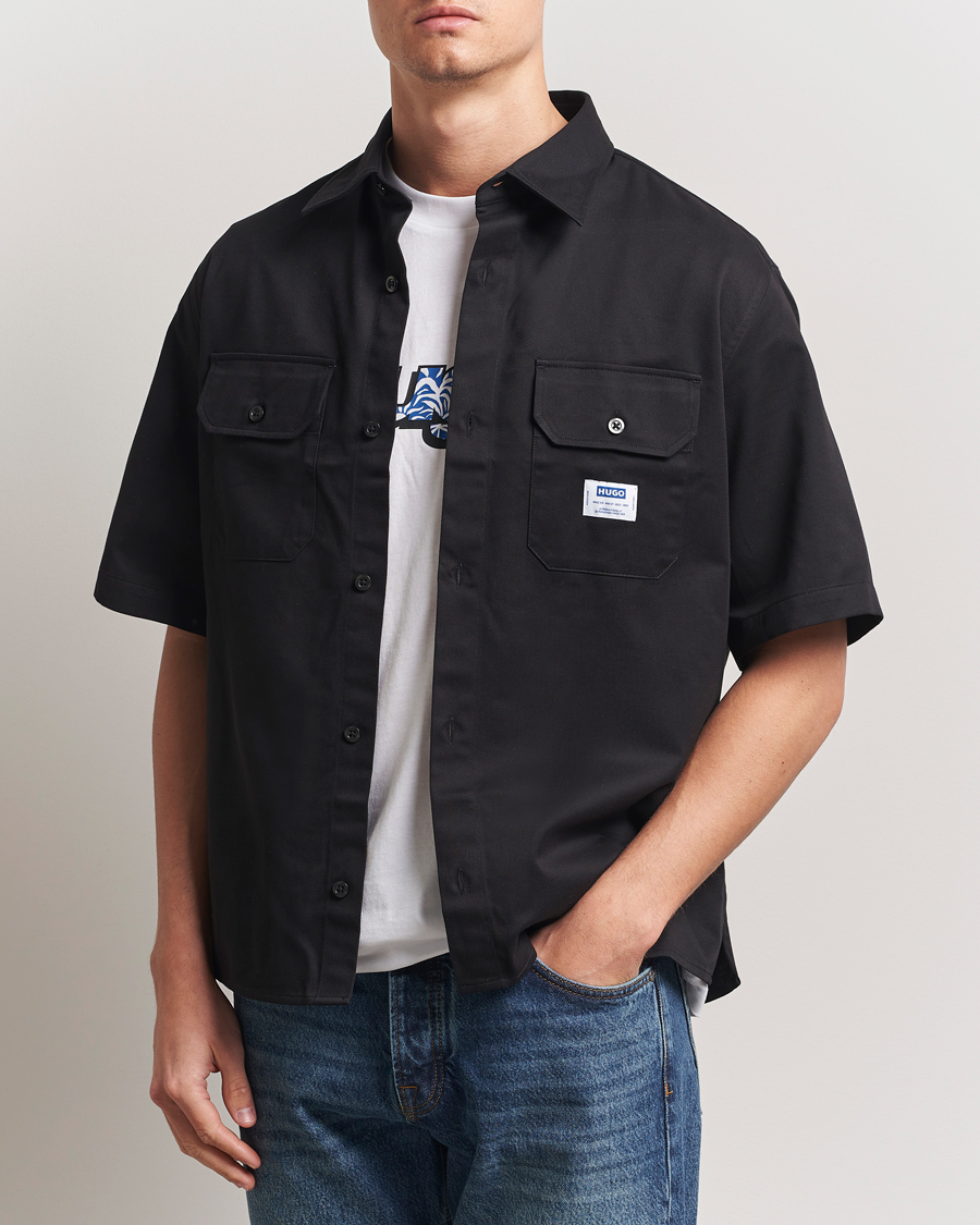 Herren | Hemden | HUGO | Ekyno Workwear Short Sleeve Shirt Black