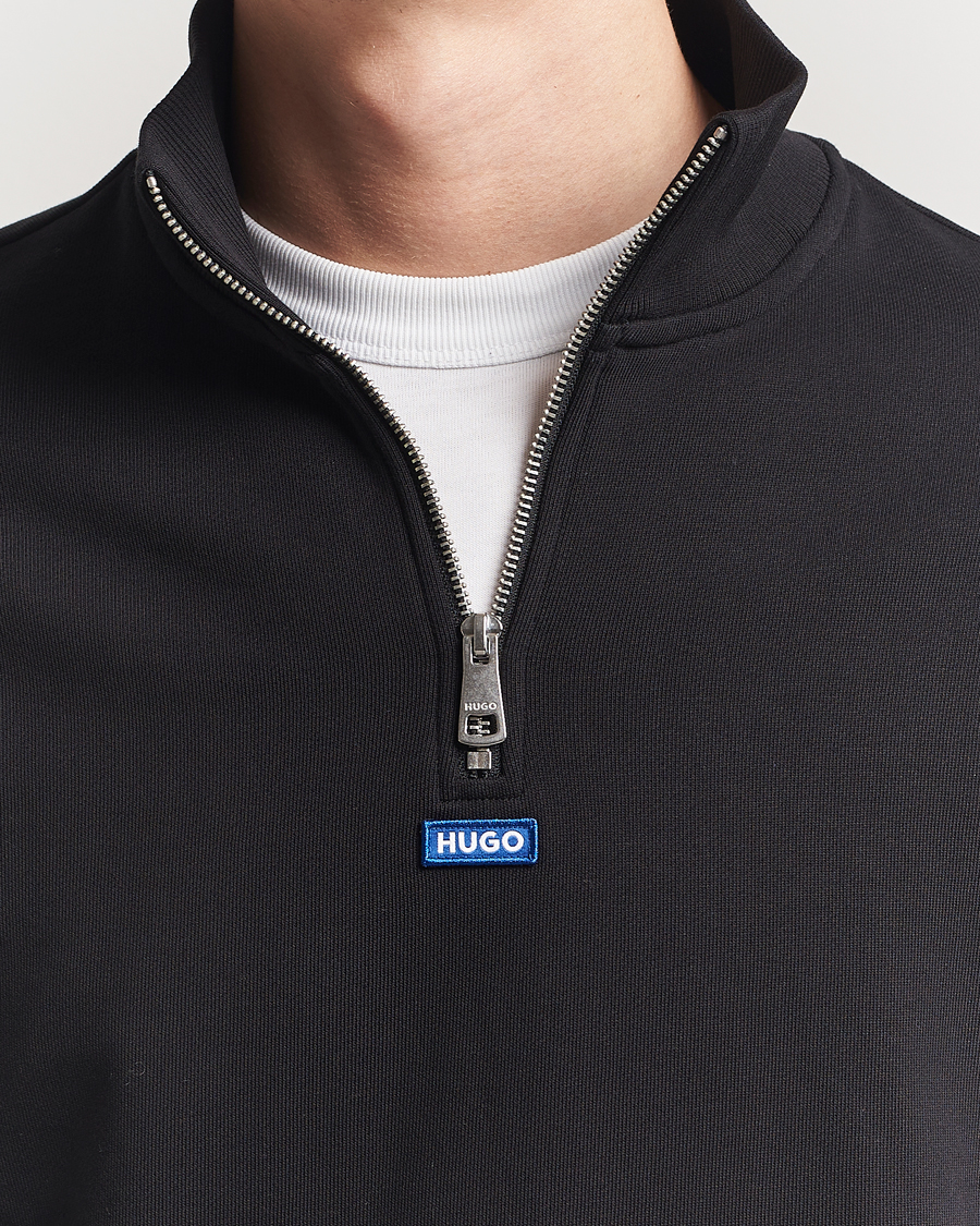 Herren | Pullover | HUGO | Neeler Half Zip Sweatshirt Black
