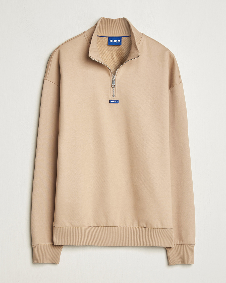 Herren | Pullover | HUGO | Neeler Half Zip Sweatshirt Medium Beige