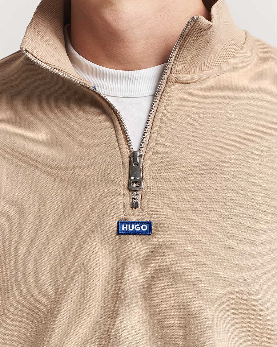 Herren | Pullover | HUGO | Neeler Half Zip Sweatshirt Medium Beige