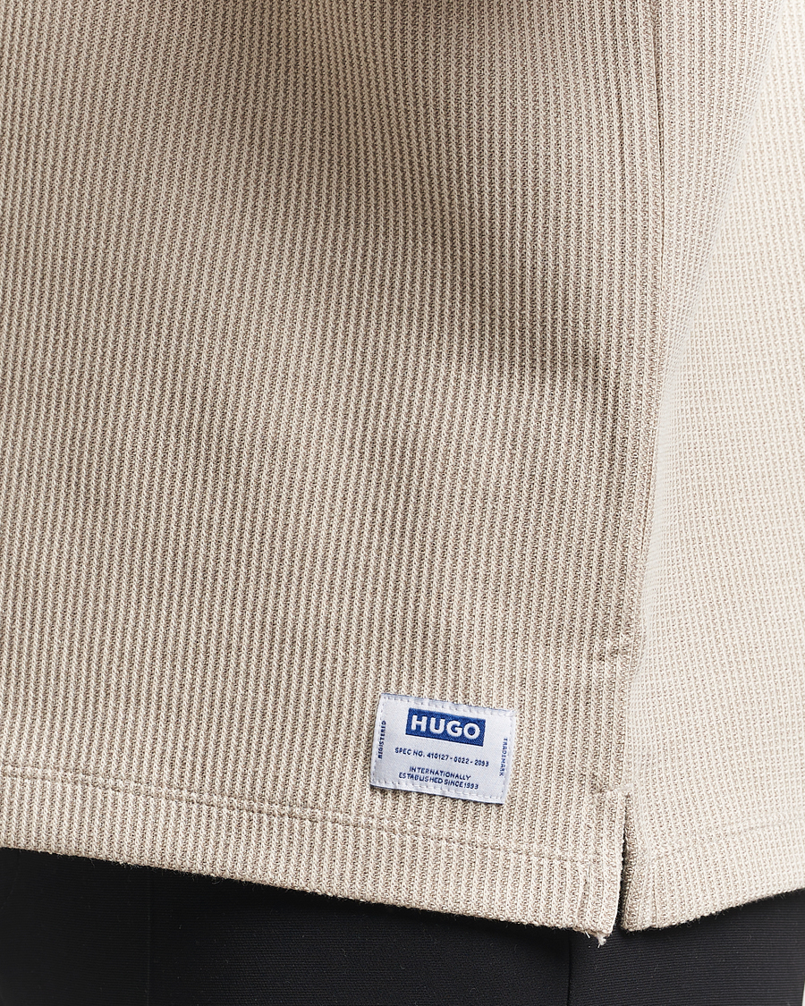 Herren | T-Shirts | HUGO | Waffle Crew Neck T-Shirt Open White