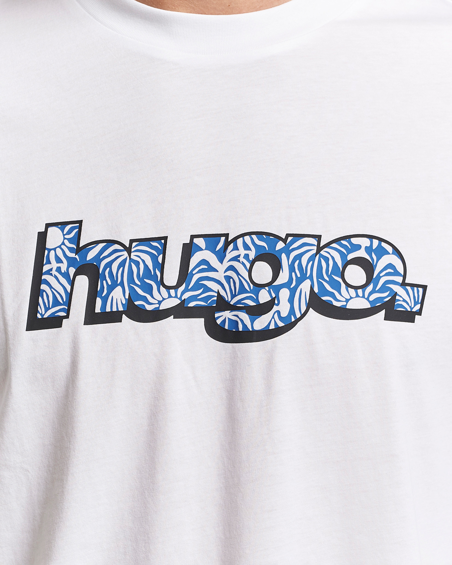 Herren | T-Shirts | HUGO | Nugibol 3D Logo Crew Neck T-Shirt White