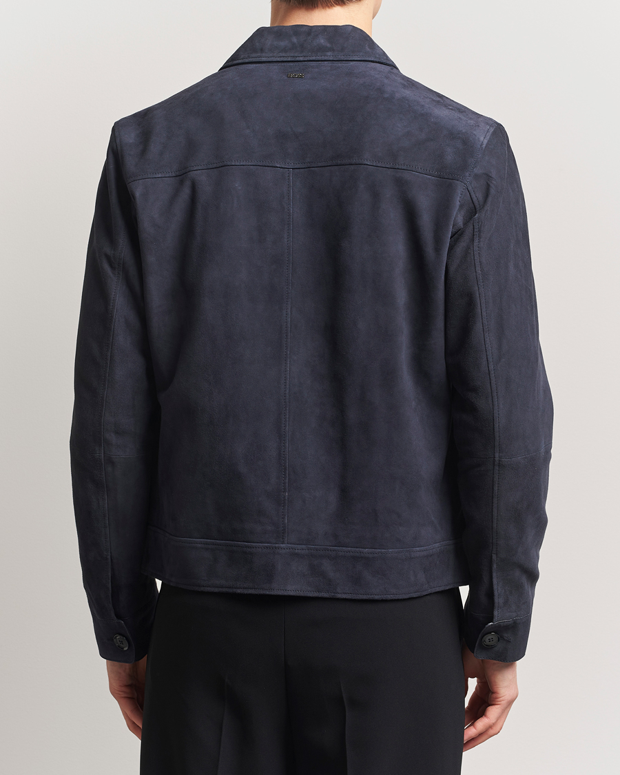Herren | Jacken | BOSS BLACK | Malbano Suede Jacket Dark Blue