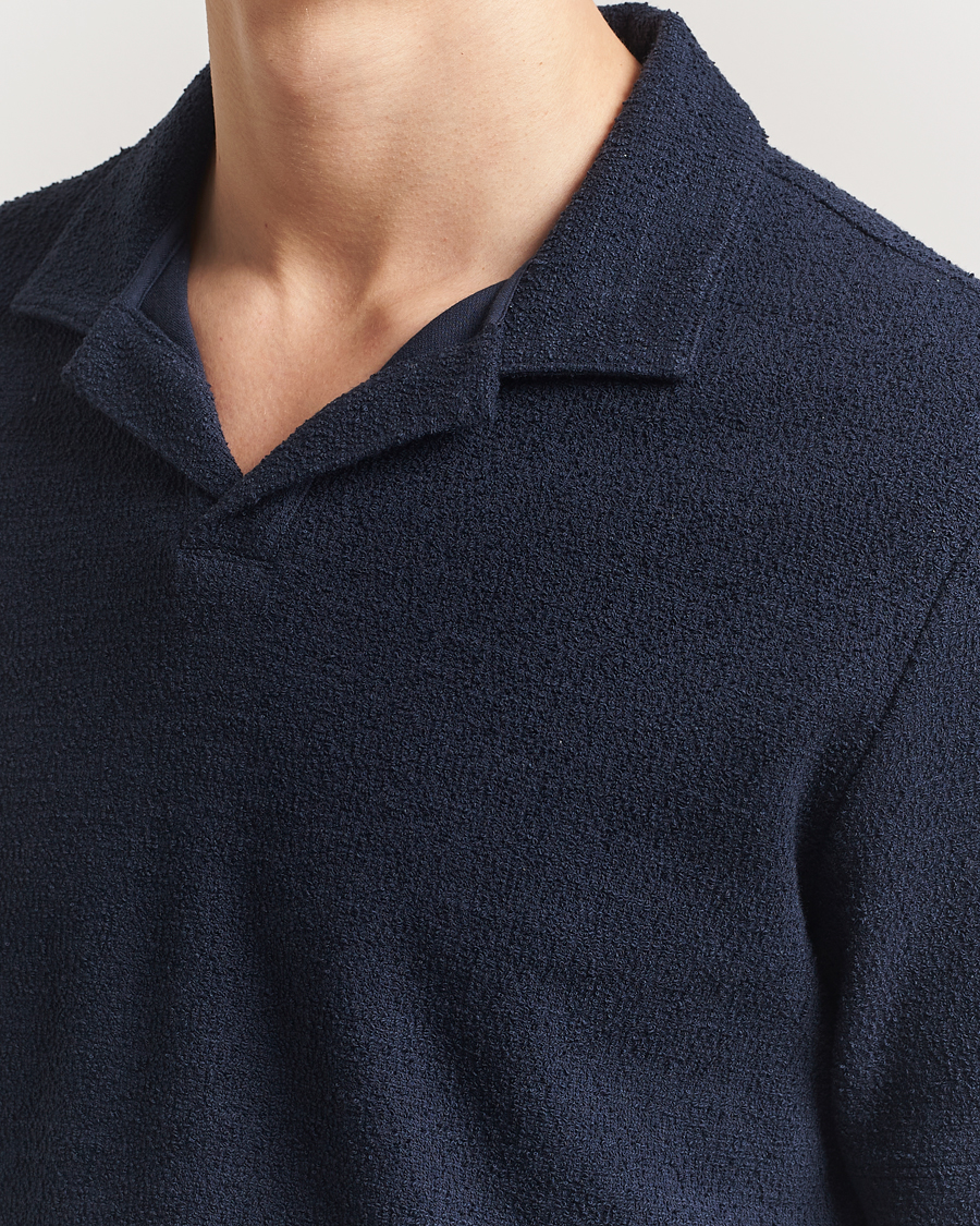 Herren | Poloshirts | BOSS BLACK | Pye Terry Knitted Polo Dark Blue