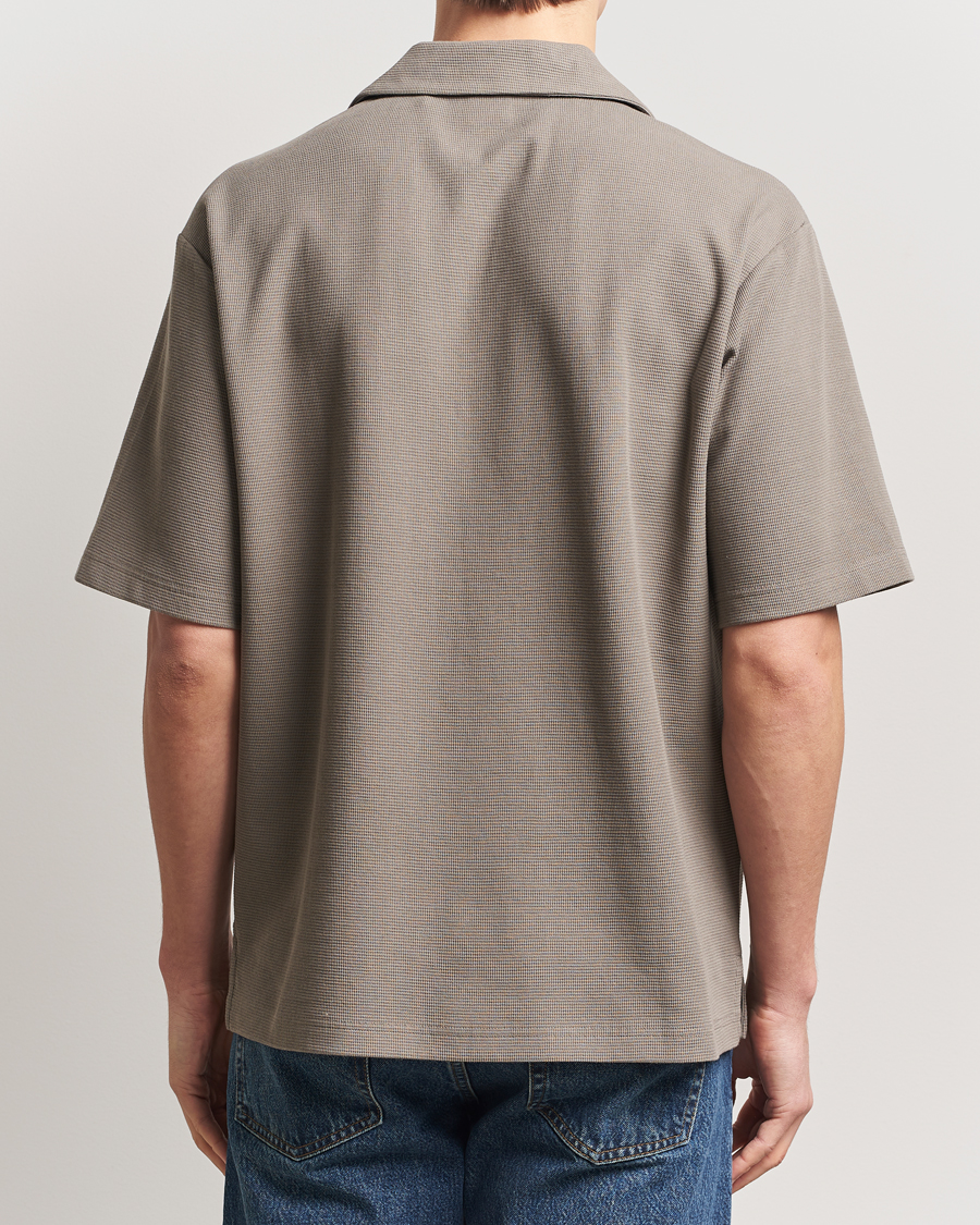 Herren | Hemden | BOSS ORANGE | Waffle Short Sleeve Shirt Open Beige