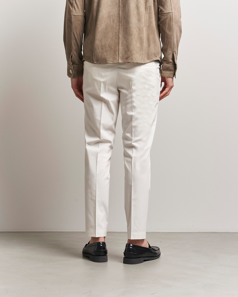 Herren | Hosen | BOSS CAMEL | Kaiton Cotton Pleated Trousers Open White