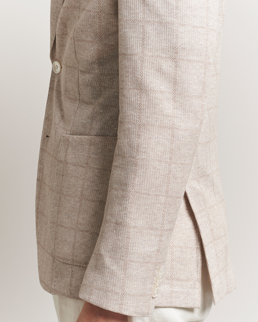 Herren | Sakkos | BOSS BLACK | Hanry Checked Jersey Patch Pocket Blazer Open White