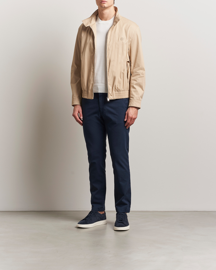 Herren | Hosen | BOSS BLACK | Kaiton Structured Cotton Pants Dark Blue