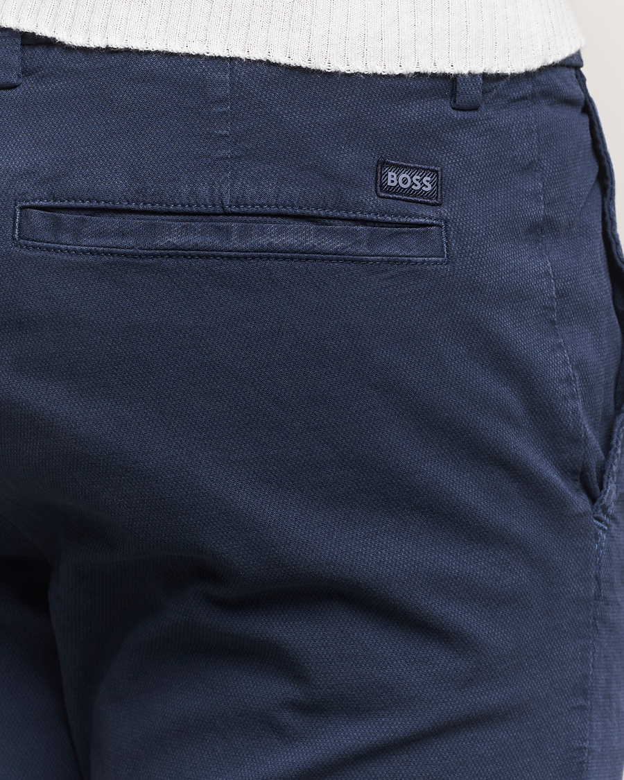 Herren | Hosen | BOSS BLACK | Kaiton Structured Cotton Pants Dark Blue