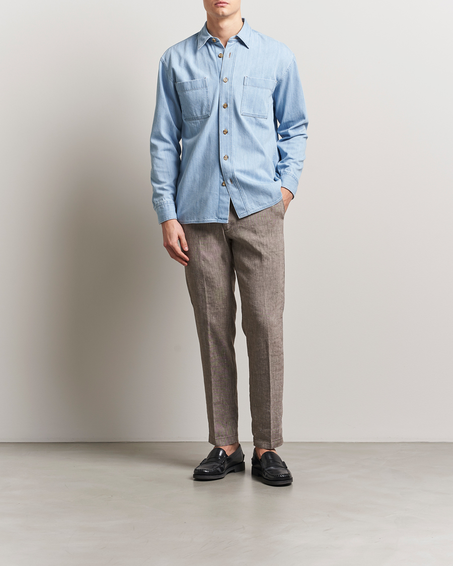 Herren | Hosen | BOSS BLACK | Kane Linen Blend Drawstring Trousers Dark Brown