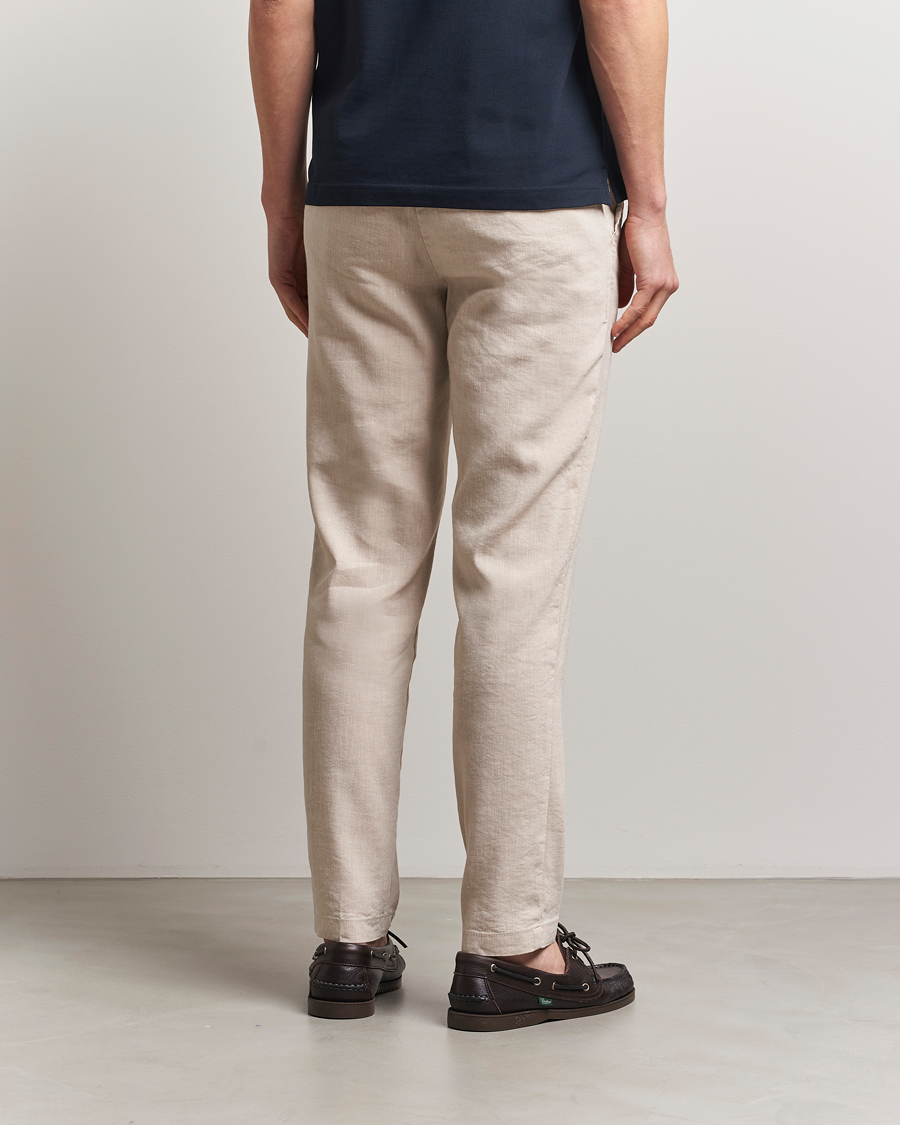 Herren | Hosen | BOSS BLACK | Kane Linen Blend Drawstring Trousers Light Beige