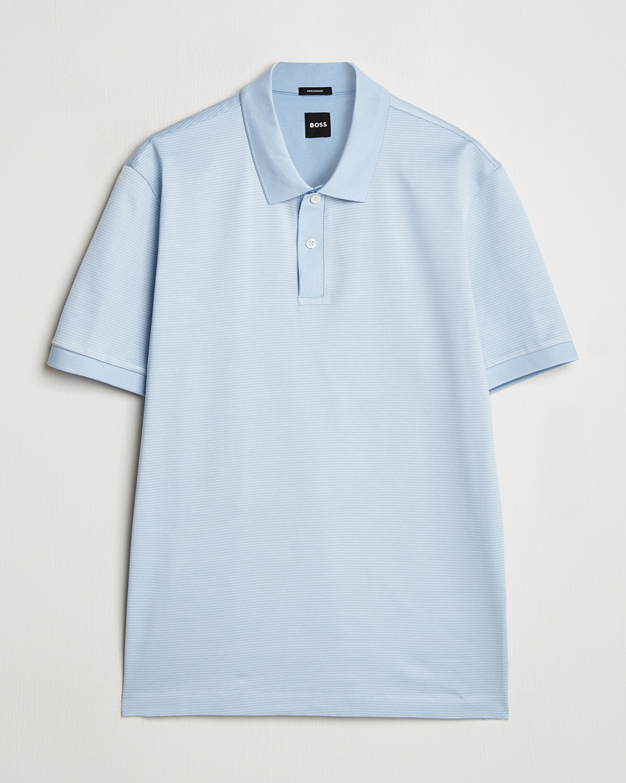 Herren | Poloshirts | BOSS BLACK | Parlay Jersey Polo Light Blue