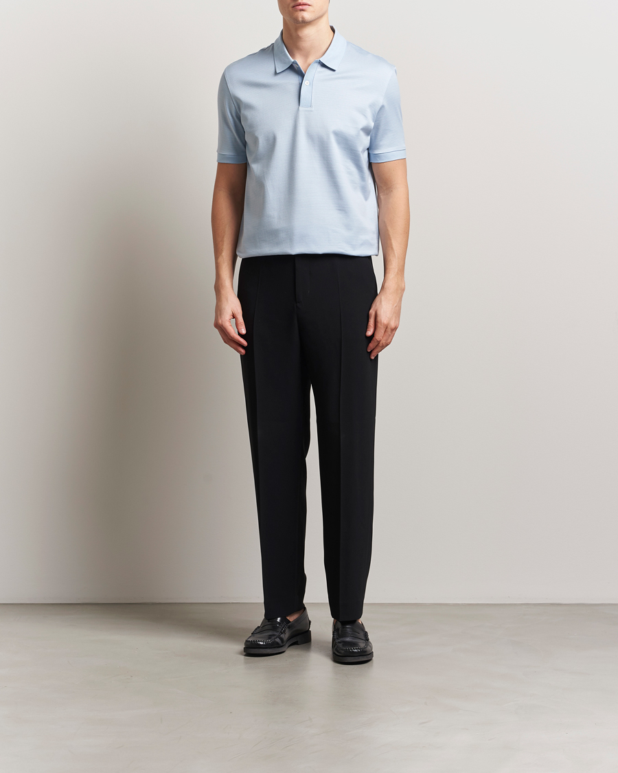 Herren | Poloshirts | BOSS BLACK | Parlay Jersey Polo Light Blue