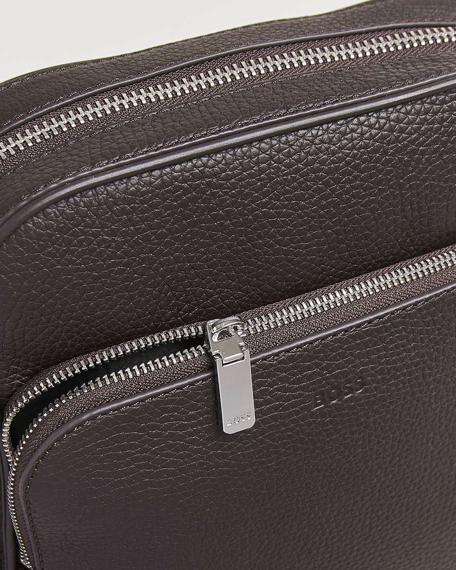 Herren | BOSS BLACK Crosstown Zip Bag Dark Brown | BOSS BLACK | Crosstown Zip Bag Dark Brown