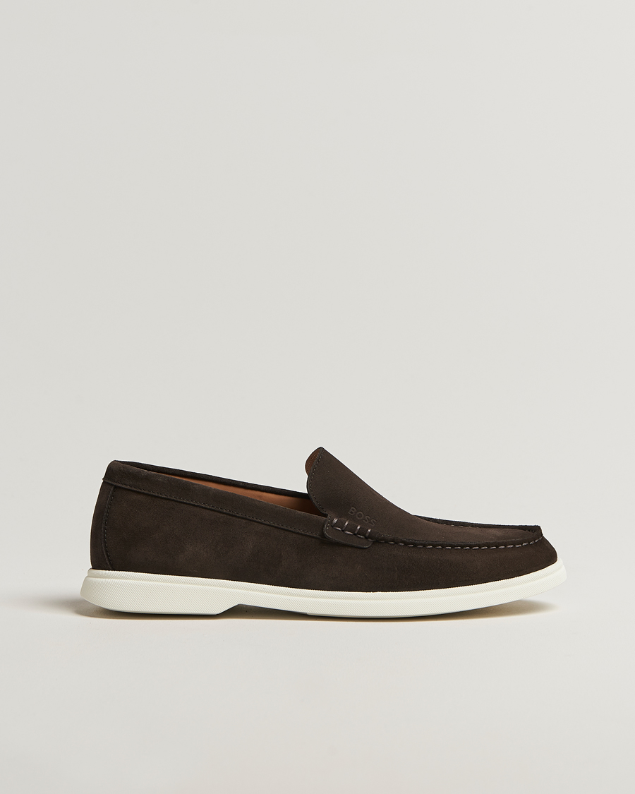 Herren | BOSS BLACK Sienne Suede Loafer Dark Brown | BOSS BLACK | Sienne Suede Loafer Dark Brown